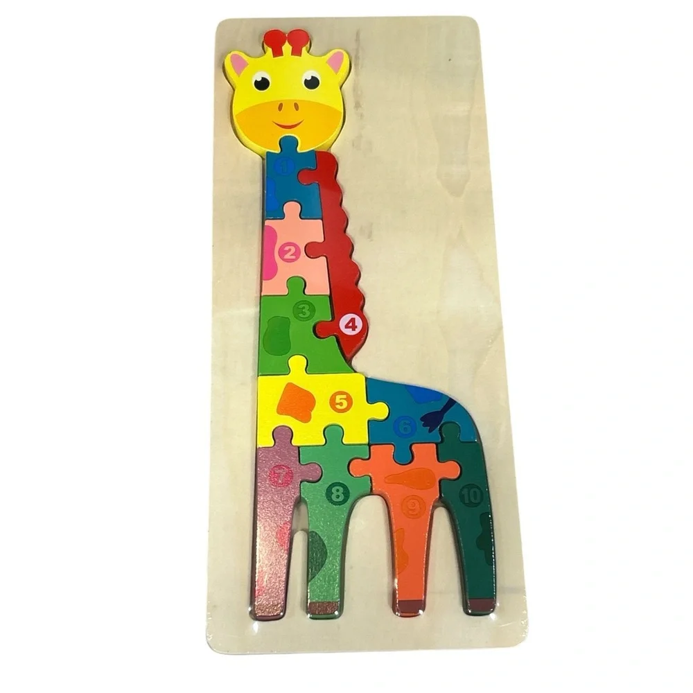 Colorful Giraffe Wooden Puzzle for Kids